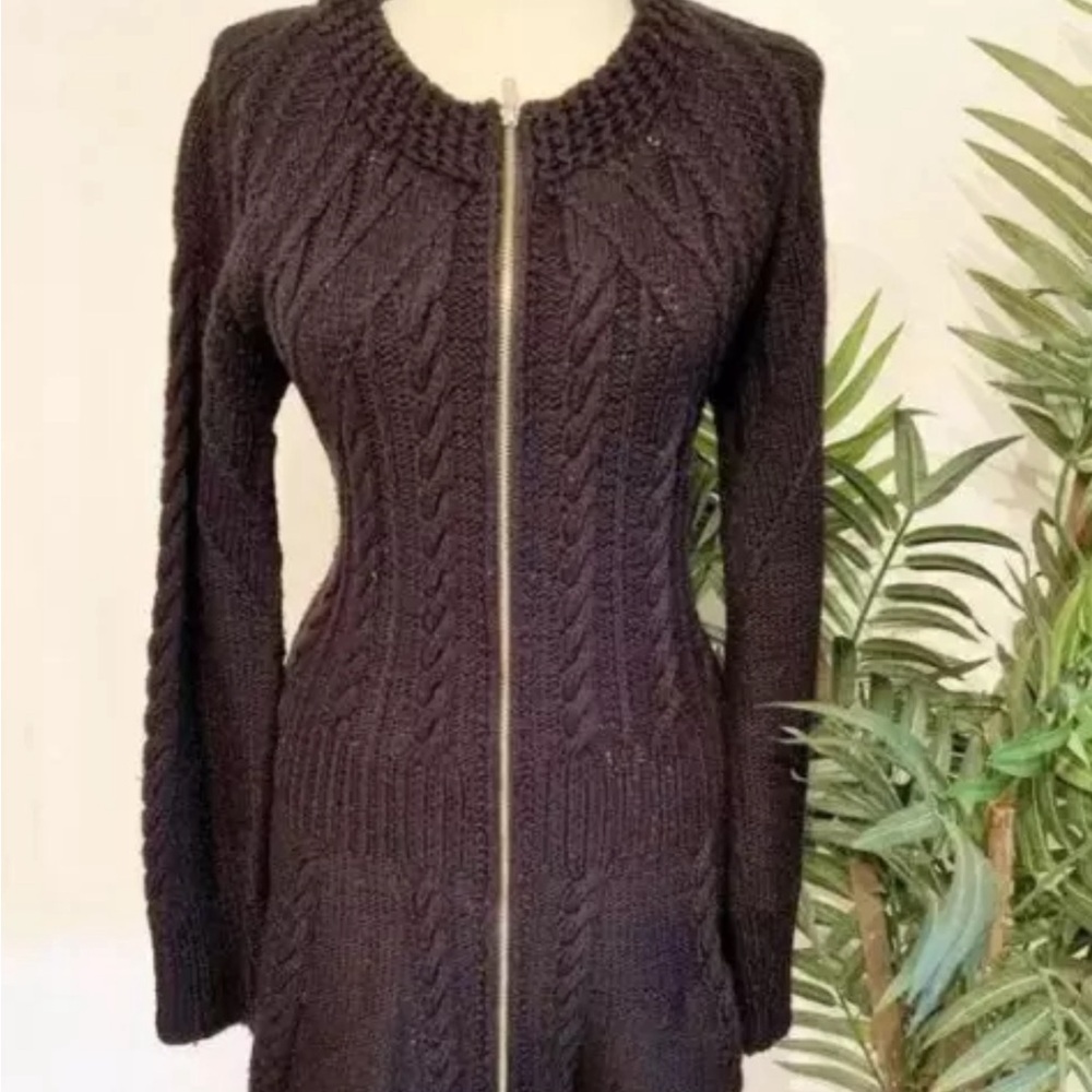 BETSEY JOHNSON RARE Y2	K CABLE KNIT CARDIGAN L